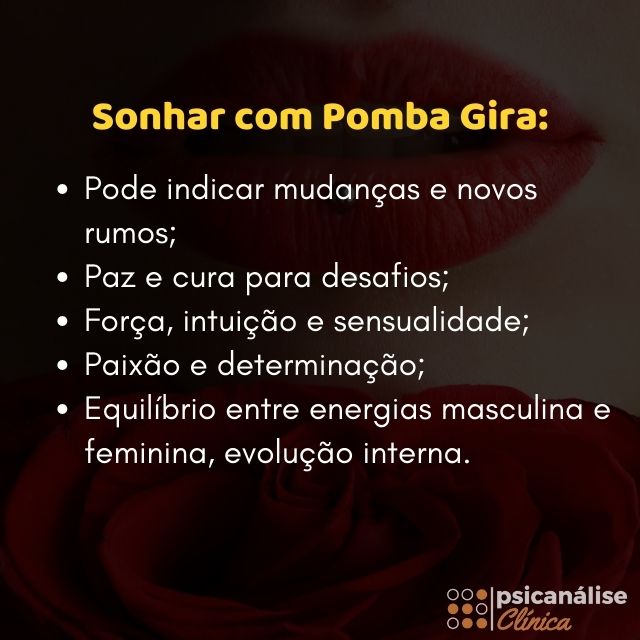 sonhar com pomba gira mapa mental