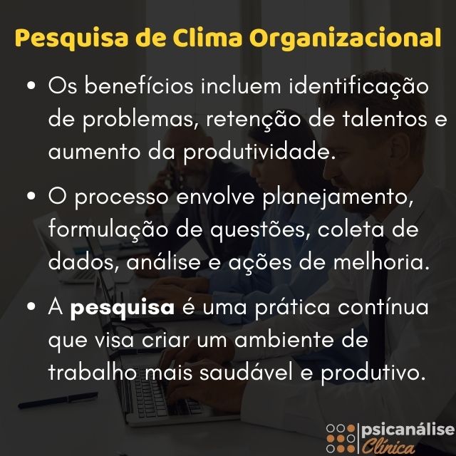 pesquisa de clima organizacional resumo