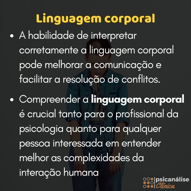 linguagem corporal na psicologia mapa mental