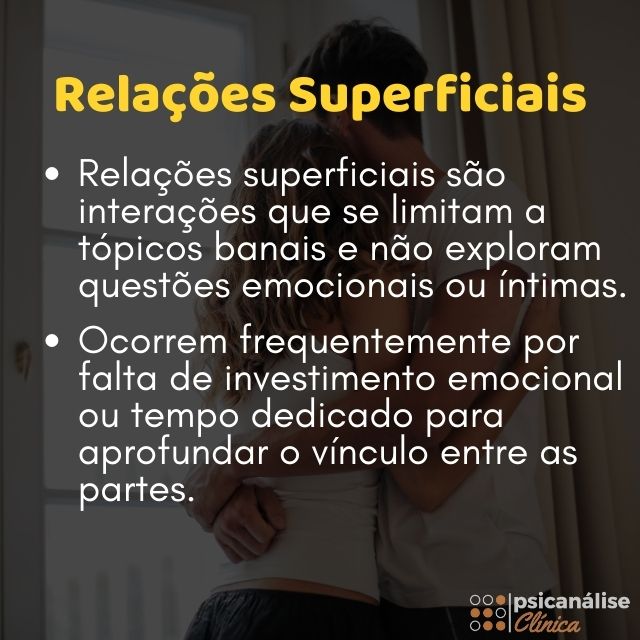 relações superficiais resumo