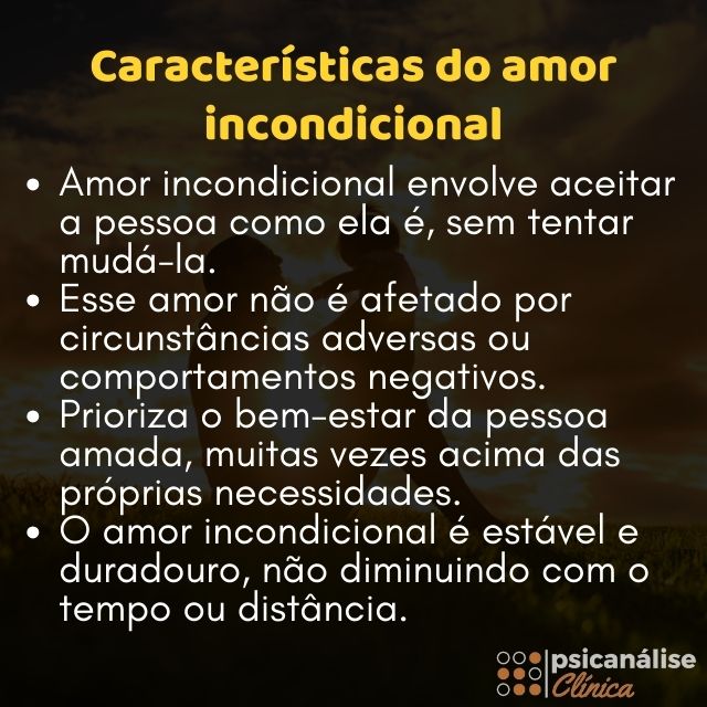 amor incondicional resumo