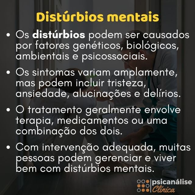 distúrbios mentais mapa mental