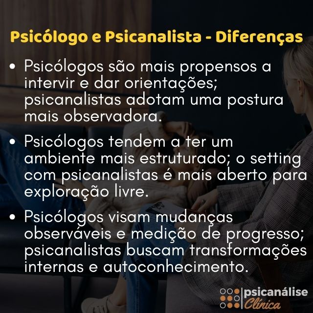 diferença entre psicanalista e psicólogo mapa mental