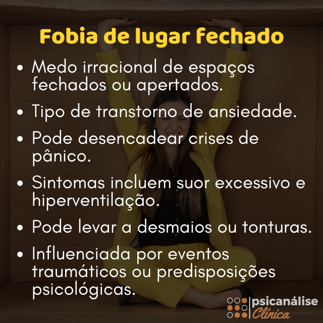 fobia de lugar fechado resumo