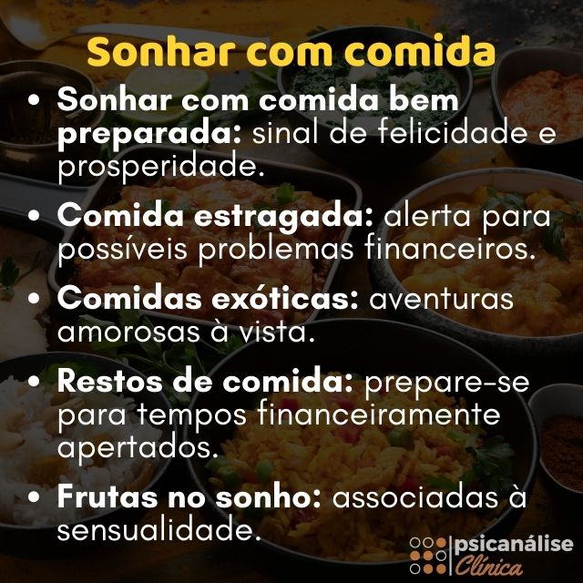 sonhar com comida resumo