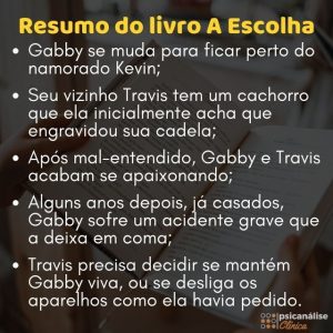 livro a escolha resumo