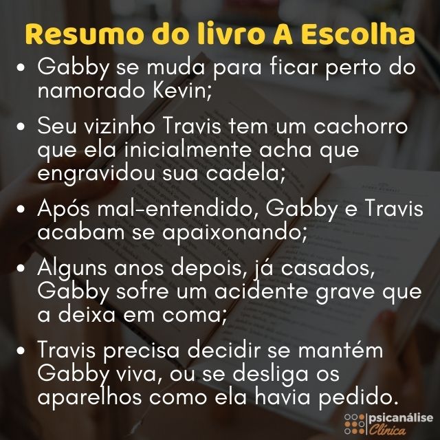 livro a escolha resumo