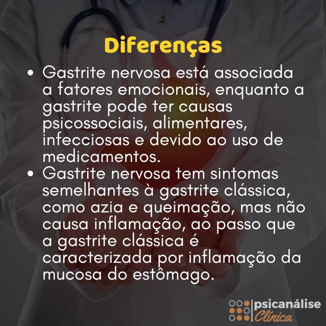 diferenças entre gastrite e gastrite nervosa