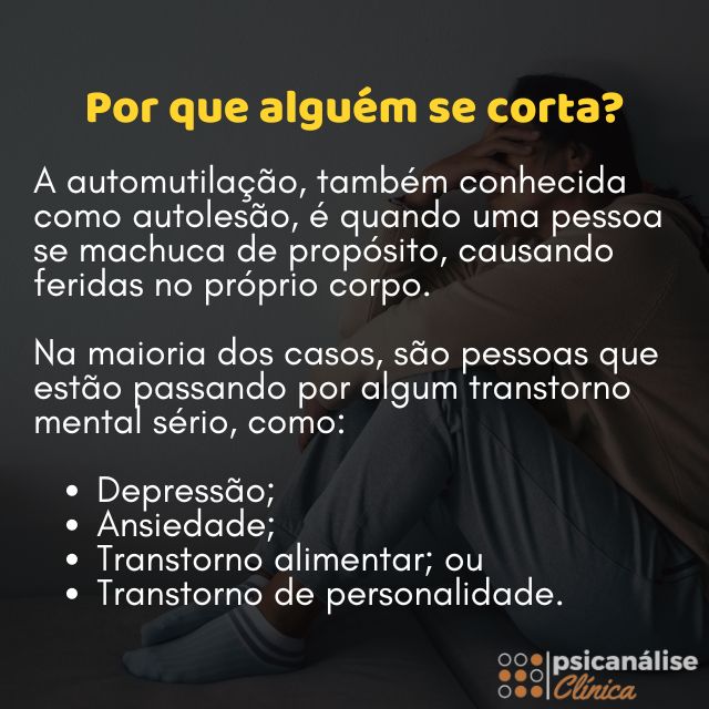corte no braço feitos pela própria pessoa