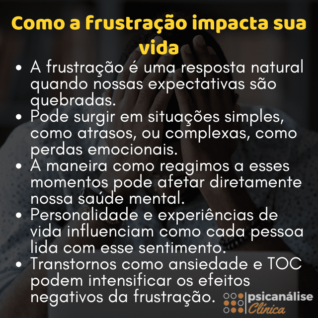 frustrações dicas