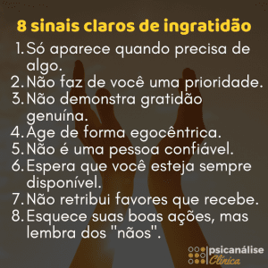 ingratidão sinais