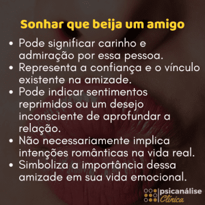 sonhar que está beijando alguém