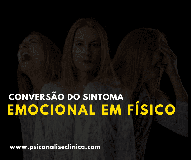 Freud e a percepção da conversão do sintoma onde a histeria era um tipo manifestação emocional apesar de não haver evidências fisiológicas.