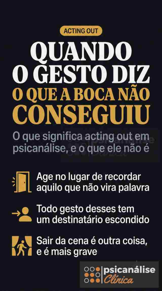 acting out resumo esquematizado
